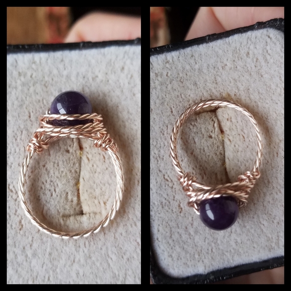 🌙💜 Amethyst Stone Ring - 8 - Picture 6 of 9
